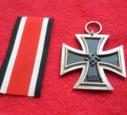 Iron Cross 2nd class, WIDE FRAME , with ribbon.