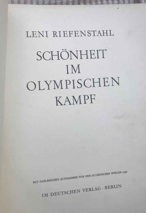 1936 Olympics Book