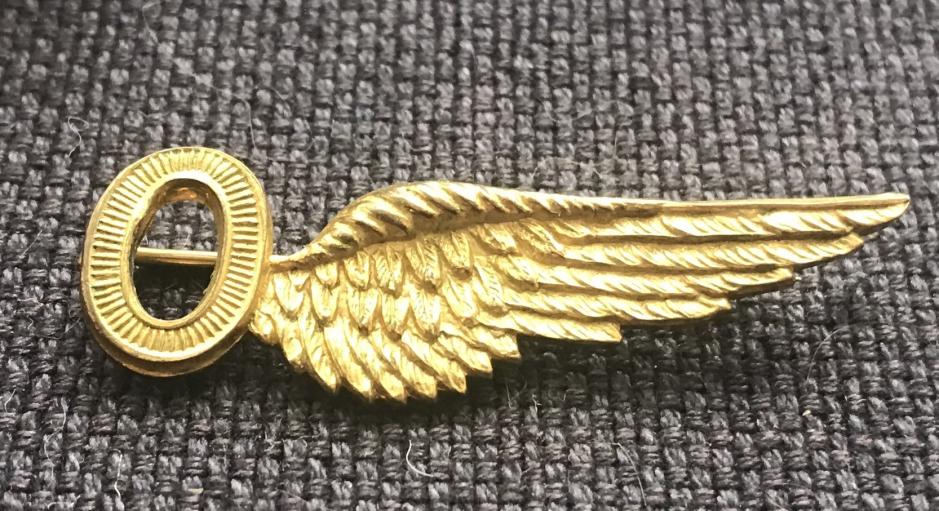 WWII gilt metal RAF Observer's brevet sweetheart brooch