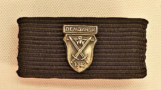 1957 Demjansk Shield single ribbon bar.