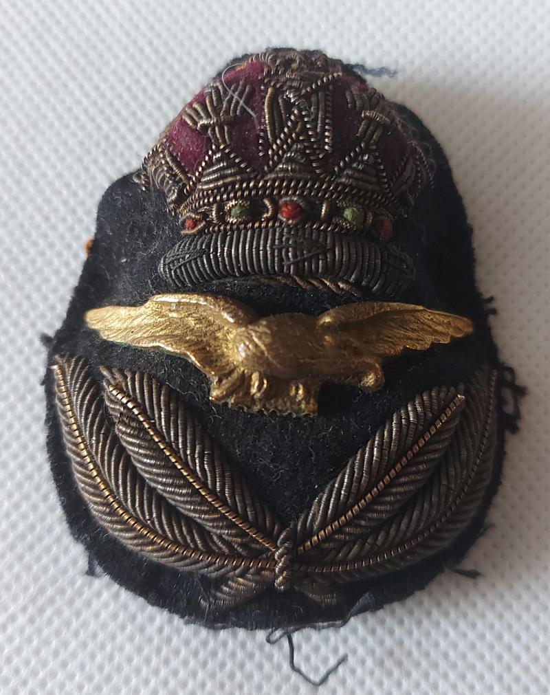 RAF Officers Bullion wire Cap Badge
