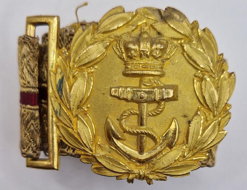 Victorian era British Naval Officers belt and buckle.