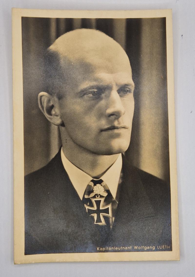 Knights Cross postcard U-boat Kapitänleutnant Wolfgang Lüth.