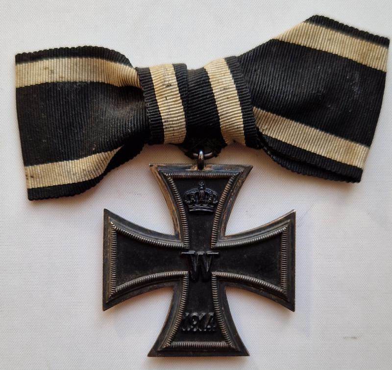 Rare 1914 Iron Cross Second Class on Women's bow by Godet.