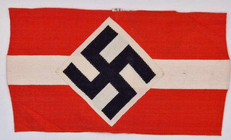Early mint Hitler Youth armband with RZM label and retailers tag.