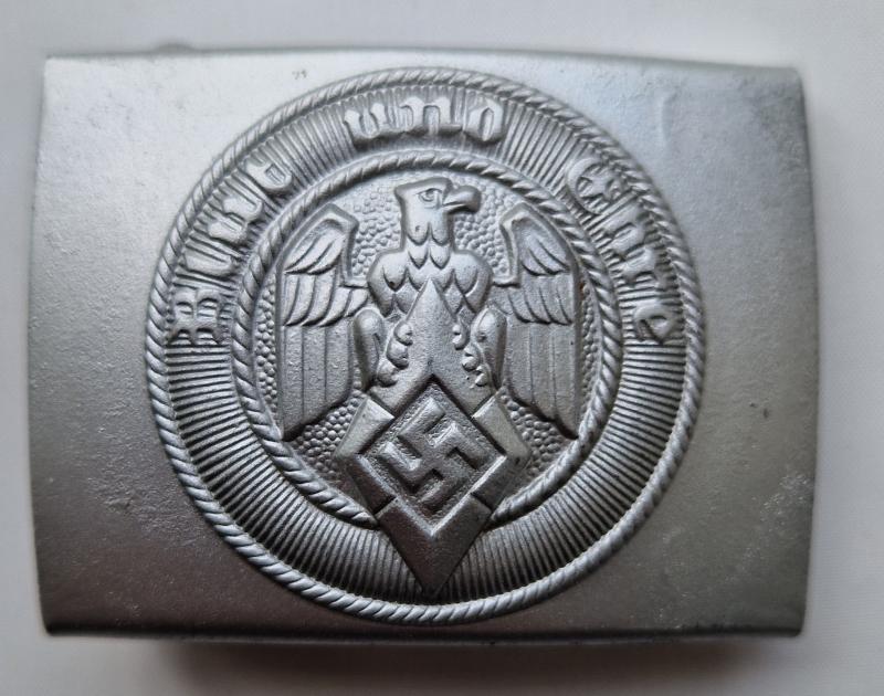 Mint Hitler Youth belt buckle with RZM tag and tissue wrap by Christian Theodor Dicke RZM M4/22
