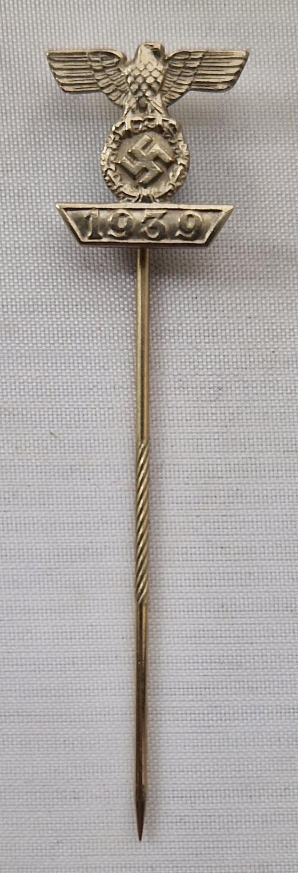 1939 Iron Cross Second Class Spange 16mm stickpin by Steinhauer und Lück mm L/16