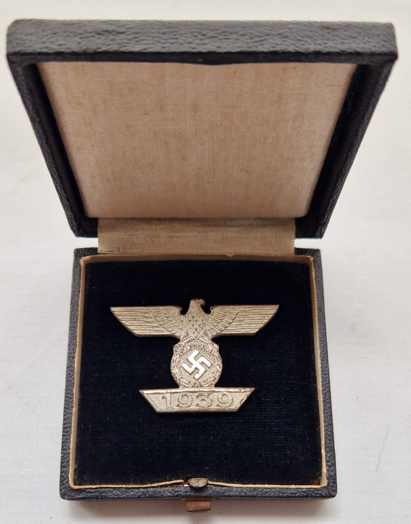 1939 Iron Cross First Class Spange in titled case of issue by BH Mayer.