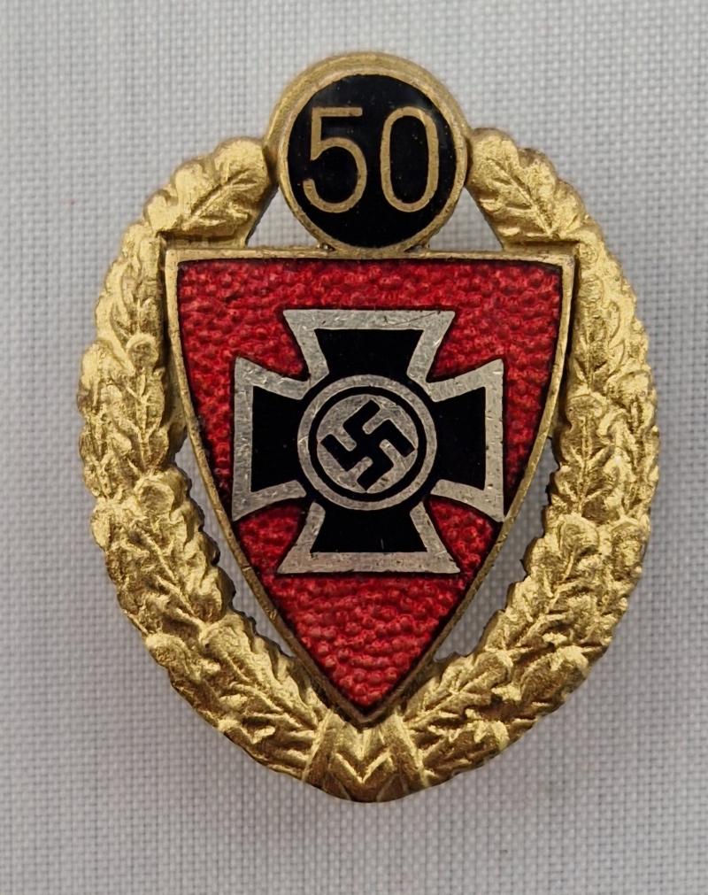 Reichskriegerbund 50 year Honour badge mm Ges.Gesch 5