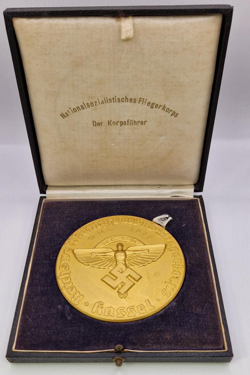 NSFK 1938 Kassel table medal in fitted case of issue.