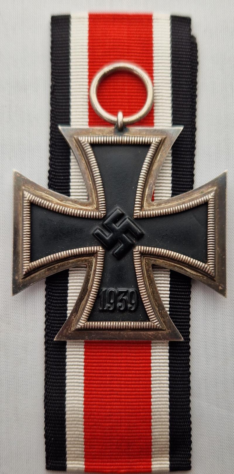 Early 1939 Ubergrosse or Knights Cross size Iron Cross Second Class by Frank & Reif.